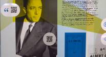 Zoom sur un détail d'une affiche de l'exposition "Camus 1913-2013"