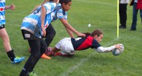 Coupe du monde de rugby 2015 : essai de l'équipe féminine du Lycée français de Madrid