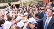 Inauguration du nouveau site du Lycée français du Caire à El Merag, le 11 octobre 2015 : accueil chaleureux du Premier ministre