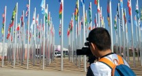 Un jeune reporter en action à la COP22