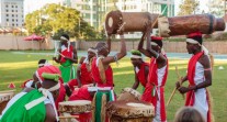 4e édition du tournoi "Rugby et rencontres" à Nairobi : spectacle de tambours