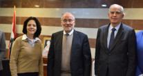Visite de la directrice générale au Liban (janvier 2024) : Claudia Scherer-Effosse, Habbas Halabi et Hervé Magro