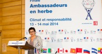 Finale d'Ambassadeurs en herbe 2014: Annick Girardin encourage les élèves