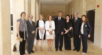 Au nouveau lycée français d'Amman, photo de groupe d’acteurs du projet 