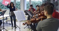L'orchestre des lycées français du monde (saison 2) à Madrid : atelier "violons"