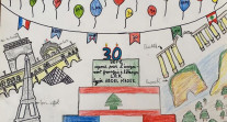Semaine/mois des langues : dessin d'un élève en CE1 au LAK à Beyrouth
