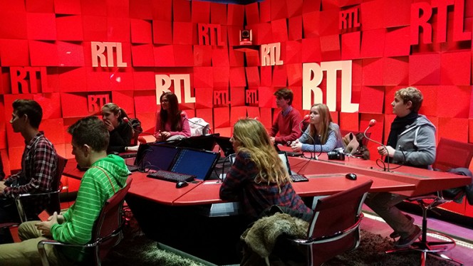 Visite des studios de RTL par des lycéens milanais