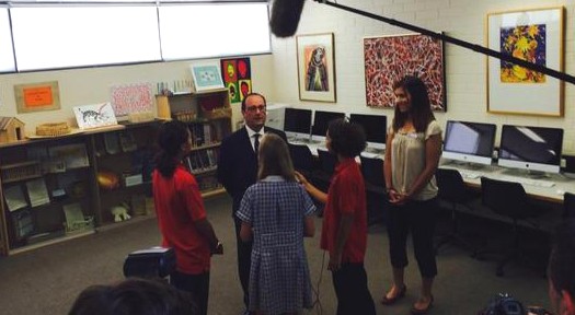 Visite présidentielle en Australie : interview du chef de l&#039;État par des élèves