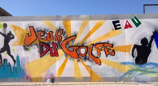 Jeux du Golfe 2015 : fresque murale