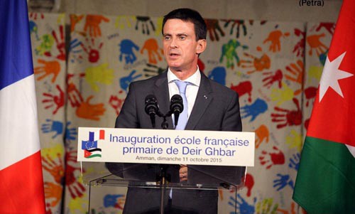 Inauguration de l’école primaire française Deir Ghbar en Jordanie, le 11 octobre 2015 : discours du Premier ministre français