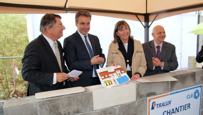 Pose de la première pierre du campus francophone de Luxembourg