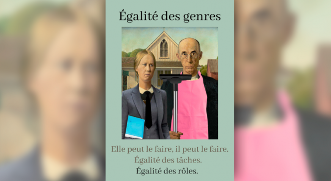Concours d’affiches &quot;Égalité professionnelle&quot; 2022 – Affiche finaliste -Lycée Descartes, Rabat, Maroc (&quot;Égalité des genres&quot;)