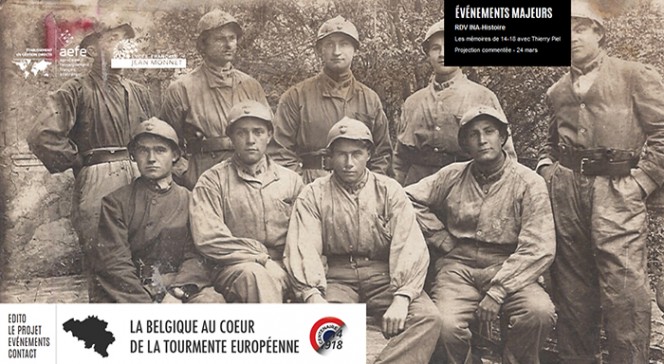 Centenaire de la Grande Guerre : capture d&#039;écran du site &quot;La Belgique au cœur de la tourmente européenne&quot;