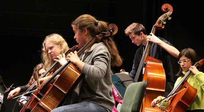 L&#039;orchestre des lycées français du monde (saison 2) à Madrid : contrebasse et violoncelles