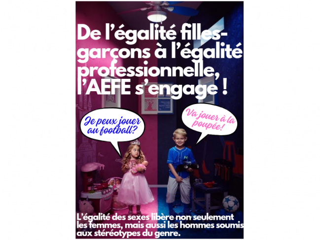 Égalité femmes/hommes - Concours d&#039;affiche 2024 - 3e place - Lycée Gustave-Flaubert (Tunisie)