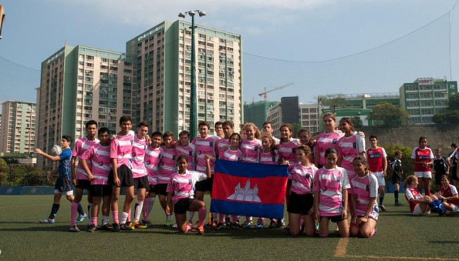 Une des délégations de la 8e Coupe d’Asie de rugby à 7 des lycées français