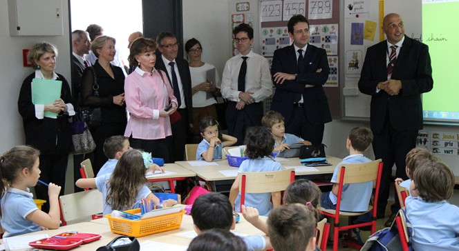 Inauguration du nouveau site du Lycée français de Singapour : visite d’une classe