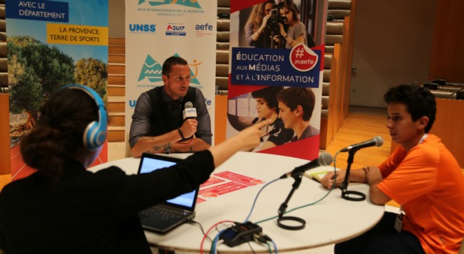 JIJ 2017 à Marseille : Frédérick Bousquet au studio radio