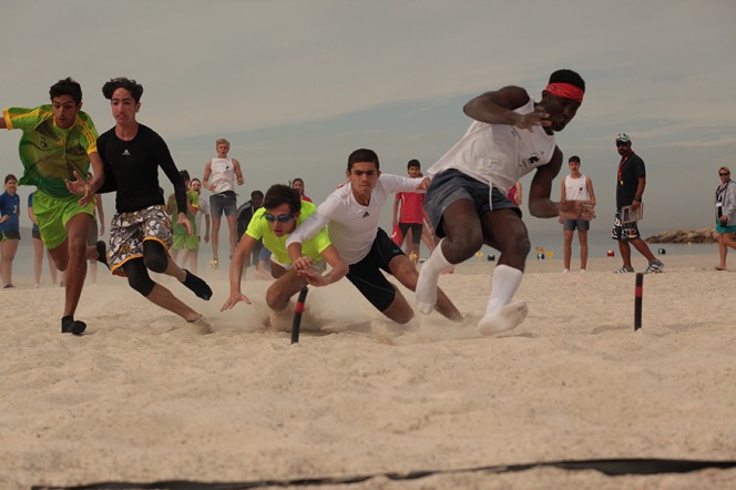 JIJ 2017 à Marseille : compétition de &quot;Beach Flag&quot;