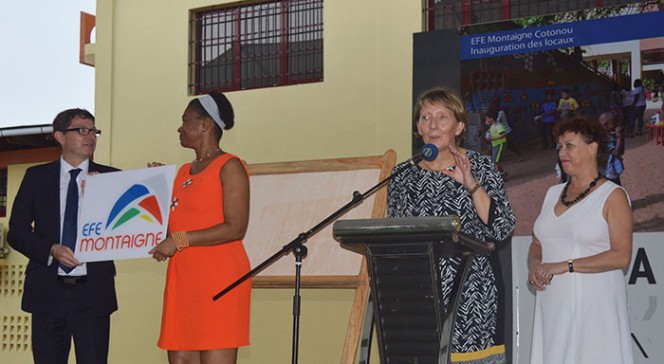 Inauguration des nouveaux locaux de l’EFE Montaigne à Cotonou : présentation du nouveau logo