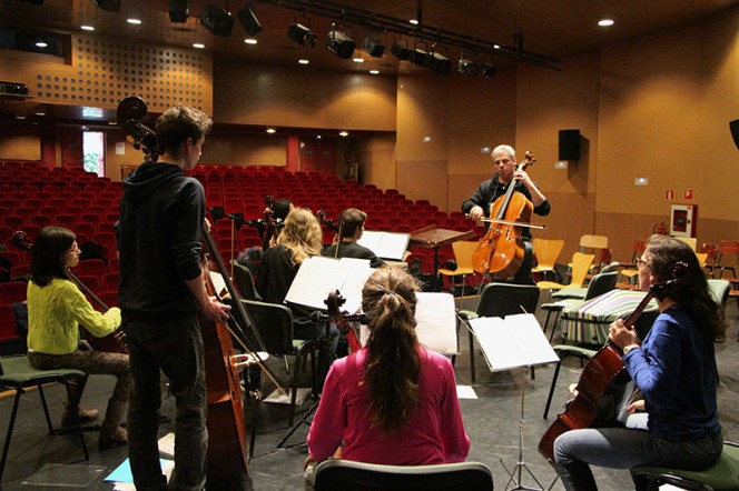 L&#039;orchestre des lycées français du monde (saison 2) à Madrid : un atelier