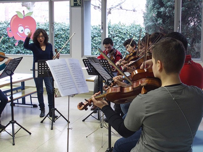 L&#039;orchestre des lycées français du monde (saison 2) à Madrid : atelier &quot;violons&quot;