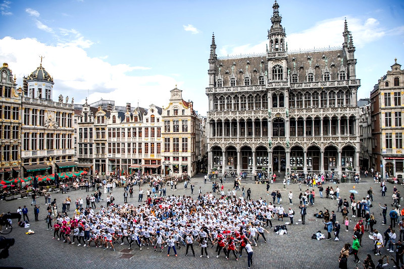 Flashmob sur la Grand-Place de Bruxelles