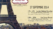 Invitation à la réunion des anciens élèves des lycées d'Asie (Paris, 27/09/2014)