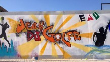Jeux du Golfe 2015 : fresque murale
