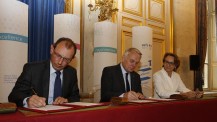 Cérémonie du 29 juin 2016 au Quai d'Orsay : signature du contrat d'objectifs et de moyens 2016-2018 de l'AEFE