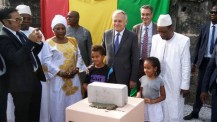 Cérémonie de pose de première pierre au lycée Albert-Camus de Conakry