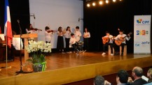 Intermède musical lors de la cérémonie de première pierre au Collège protestant français de Beyrouth