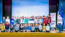 Tokyo 2020 : photo de groupe des écoliers du Lycée français international de Tokyo