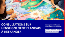 Visuel associé à la consultation sur l'enseignement français à l'étranger (2023)