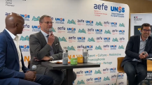 JIJ 2023 : les responsables de l'UNSS et de l'AEFE interviewés lors de la conférence de presse de présentation des JIJ