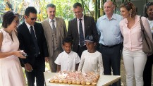 40 ans du lycée français Montaigne au Tchad : gâteau d’anniversaire