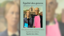 Concours d’affiches "Égalité professionnelle" 2022 – Affiche finaliste -Lycée Descartes, Rabat, Maroc ("Égalité des genres")
