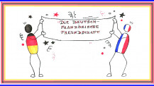 Die Deutsch-Französische Freundschaft (L'amitié franco-allemande) : dessin d'un élève de CE2 du Lycée français de Düsseldorf