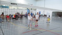 Euro de badminton 2016 : jeux (vue de derrière le filet)