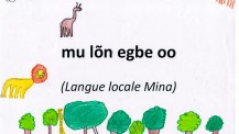 "J'aime les langues" en langue mina