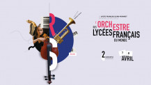 Orchestre des lycées français du monde 2024 : visuel d'annonce des concerts à Bruxelles