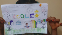 Semaine/mois des langues : dessin d'un élève de CE1 à l'école de la Nativité à Djibouti