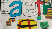 Semaine/mois des langues : dessin dédié à l'AEFE par deux élèves 